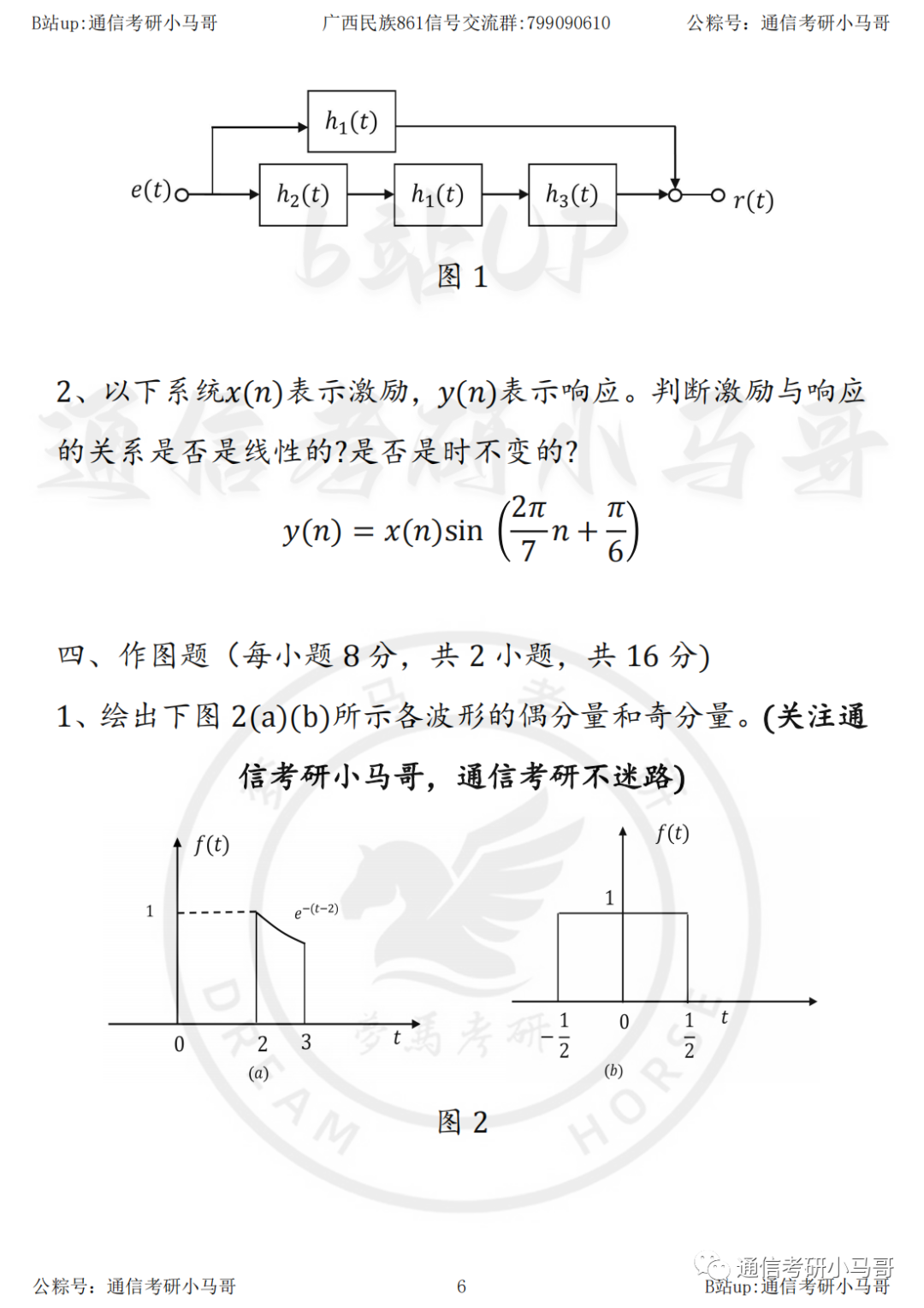 图片[7]-【23真题】官方出错题，复试不算分！信号学不好，就考它！广西民族大学861-梦马考研