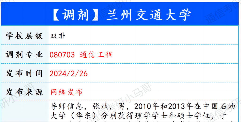 【240226】兰州交通大学—通信工程-梦马考研