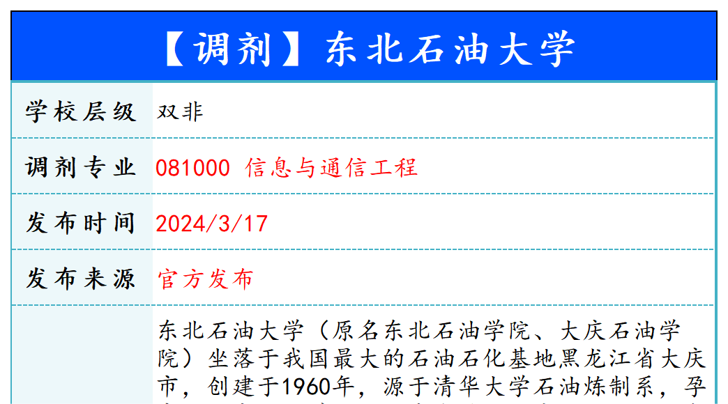 【240317】东北石油大学—081000 信息与通信工程-梦马考研