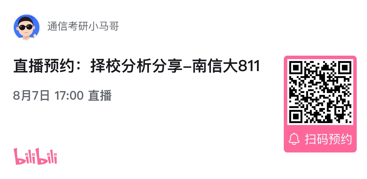 【择校分析公开课】南京信息工程大学811择校分析分享！（0807）-梦马考研