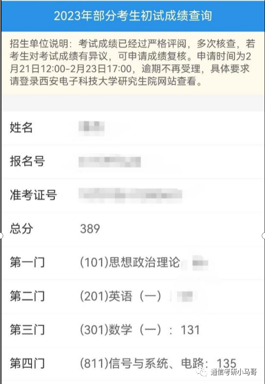 【初试389分】西电811学长经验分享